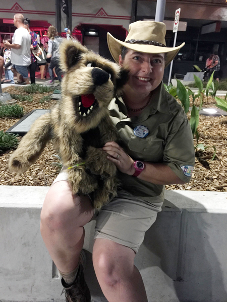 Ranger Ros and Wolfie, the Big Bad Wolf.